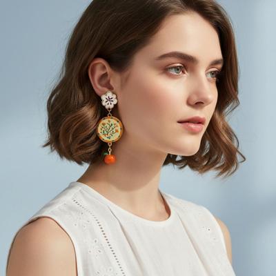 Creative Metal Geometric Stud Earrings Charm Bohemian Dangle Earring  Gift