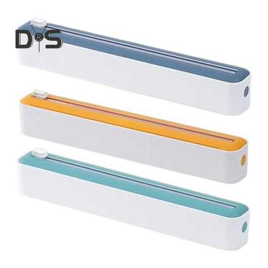 Frischhaltefolienspender mit Schiebeschneider, 2-in-1-Halter für Frischhaltefolie aus Alufolie für die Küche, innovativer Frischhaltefolienschneider und -spender für das Restaurant zu Hause