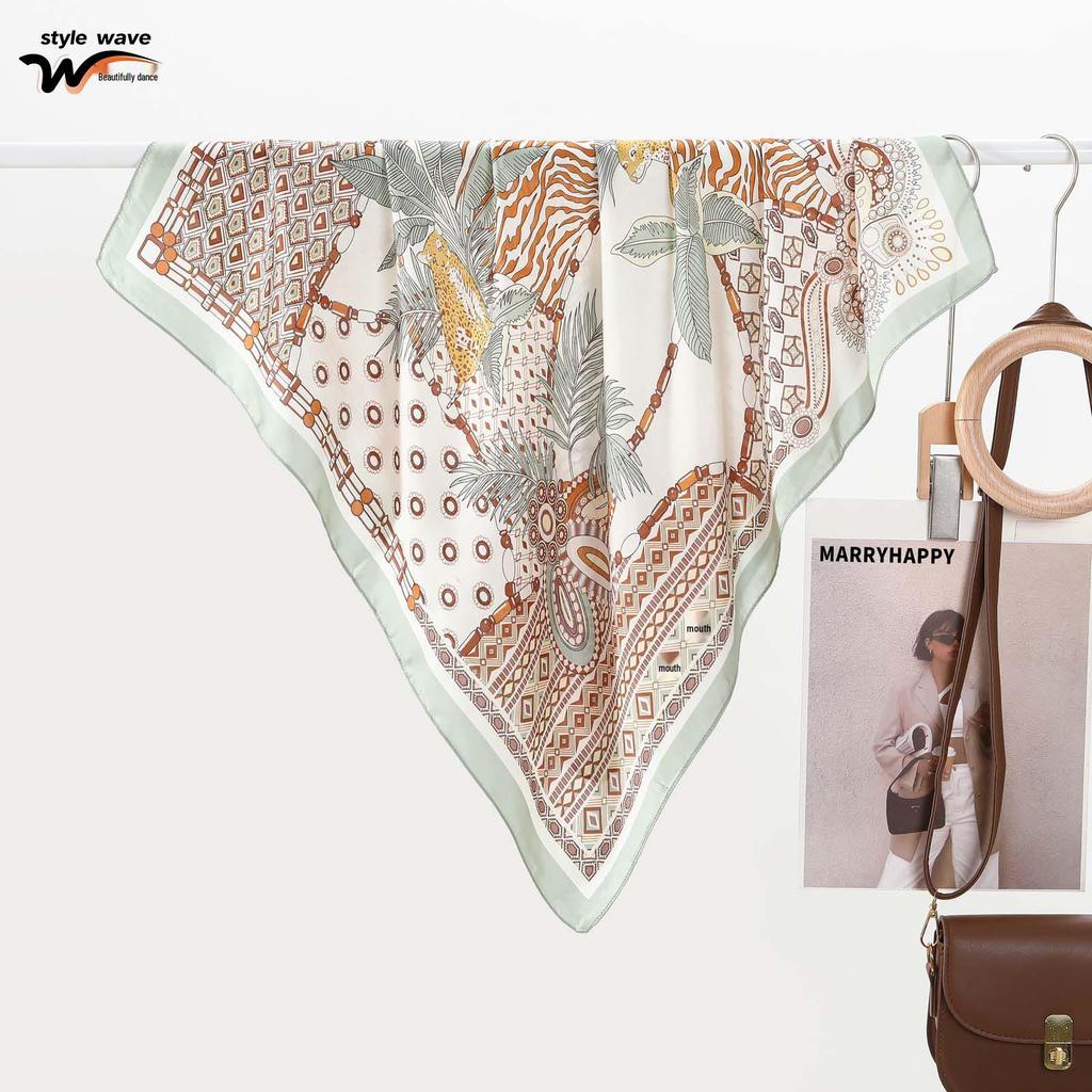 Summer Travel Silk Scarf: Sun Protection Headband & Neckwear for Women