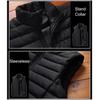 Men' Sleeveless Vest Jackets Winter Fashion Male Cotton-Padded Vest Coats Men Stand Collar Warm Waistcoats Clothing