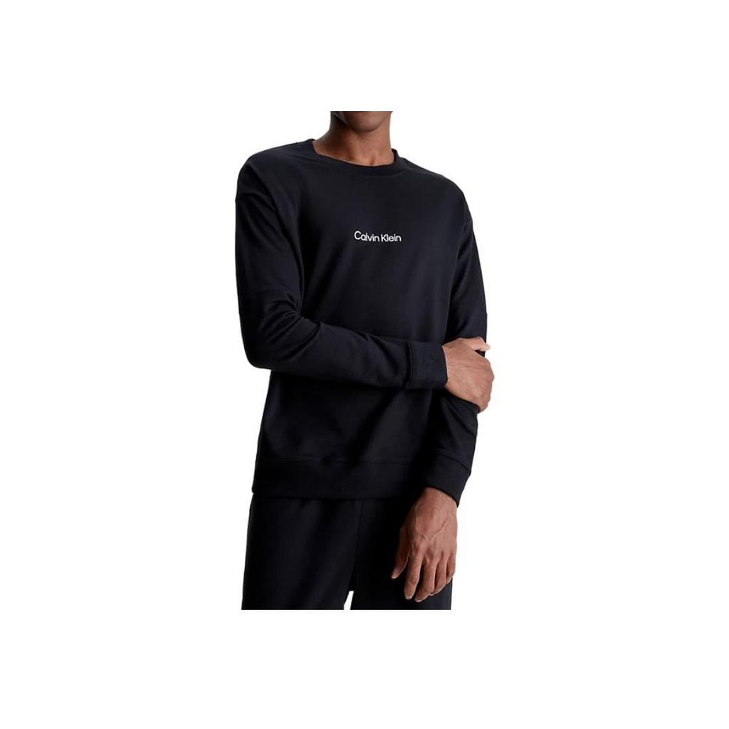 Calvin Klein Ss23 Logo Print Long Sleeve Sweatshirt Men Sweatshirt Black 000NM2172E