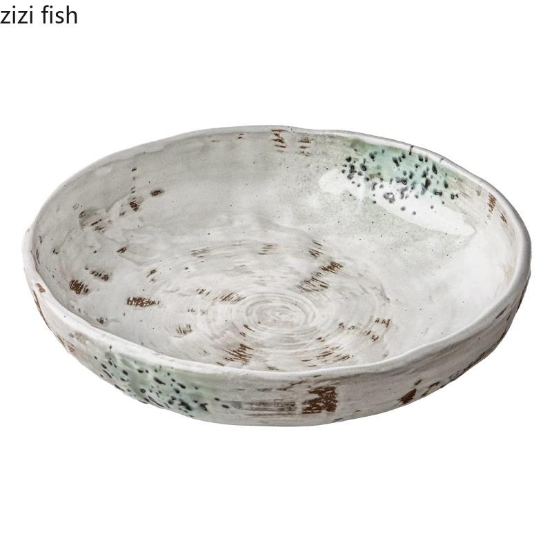 Vintage Keramisk Formet Skål Kreativ Salatskål Dessertskål Pastaskåler Sashimiskåler Serveringsskåler Hotell Utvalgt Servise