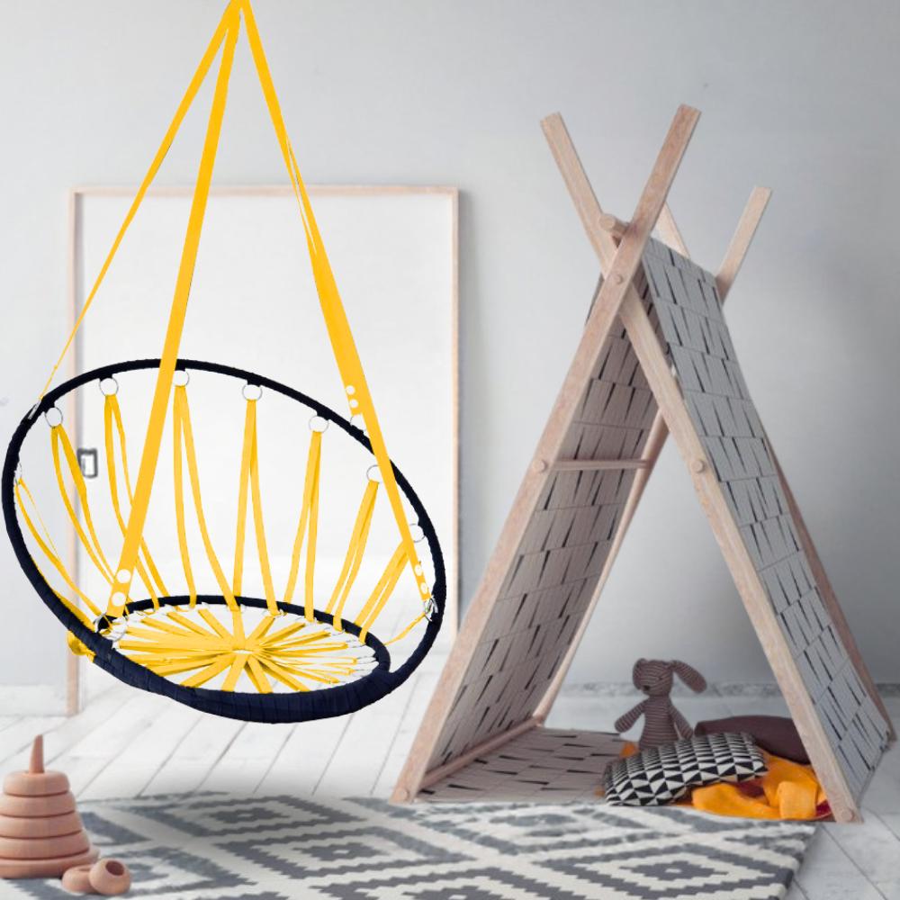 Swing, garden hammock, hanging chair with backrest, rocker