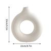 1 Stück Imitationskeramik reinweiße Vase Dekoration Vase Dekoration Donut Muster Blumentopf Schreibtisch Design Sinn Dekor