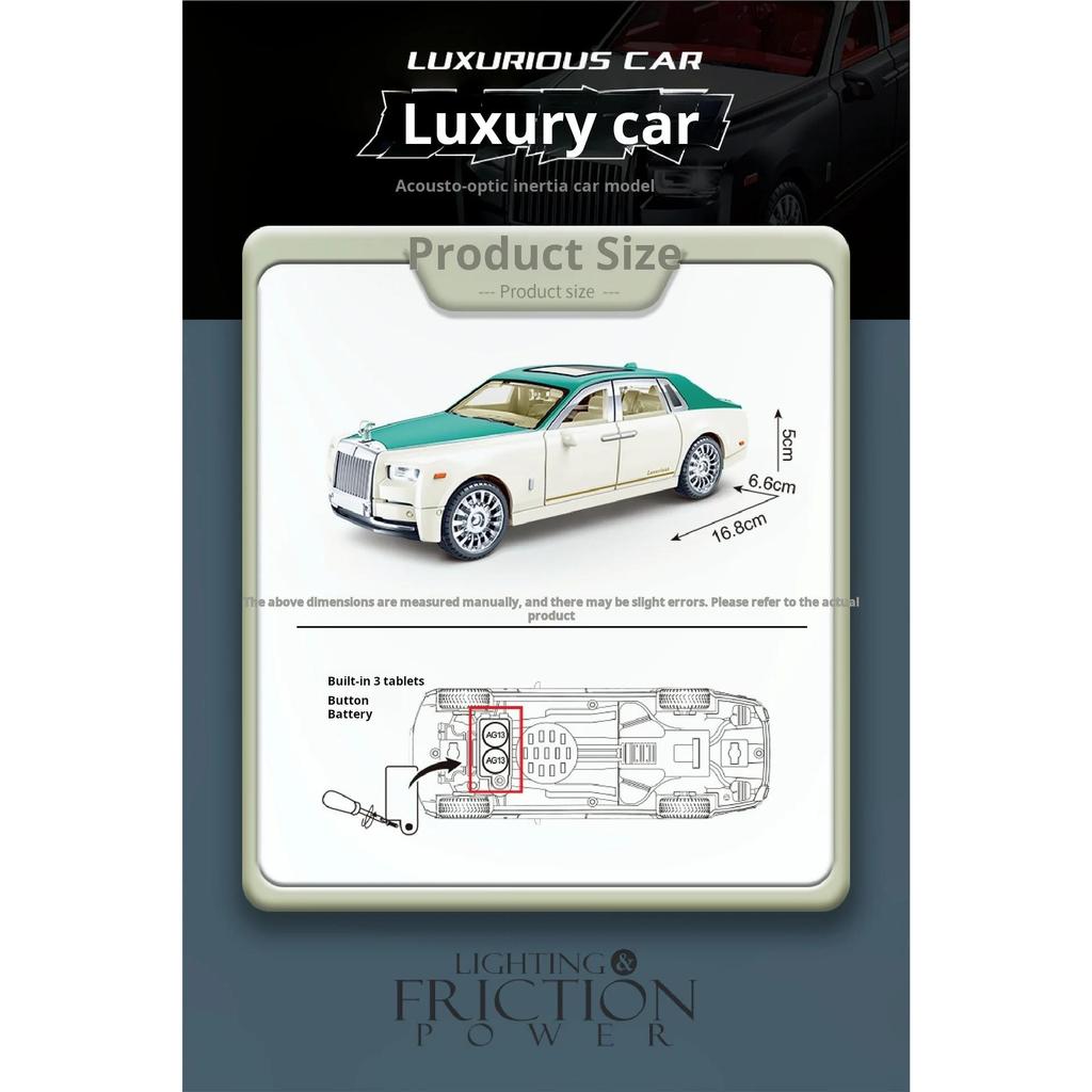 1/32 Maßstab Simulations-Rolls-Royce Phantom Modellauto Modell Ornamente Luxusauto Limousine Kinderspielzeugauto Jungen Sammlung mit Box