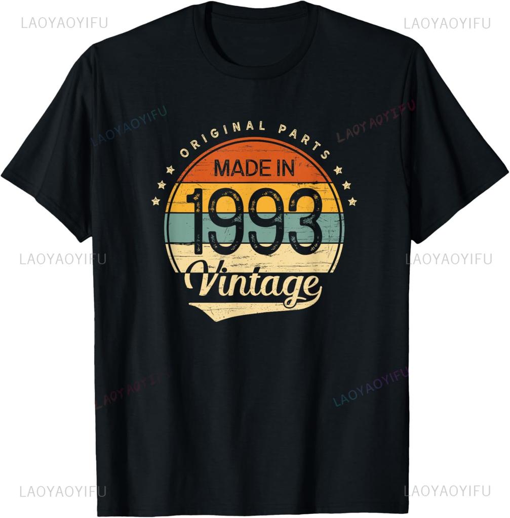 32 Year Old Gifts Vintage 1993 Cassette Tape 32th Birthday TShirt Print on DeUnisexd Streetwear Vintage T Shirt Camiseta Hombre