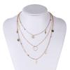 Sexy Bohemian Multilayer Gold Beads Leaf Ring Chain Chocker Necklace Jewelry 