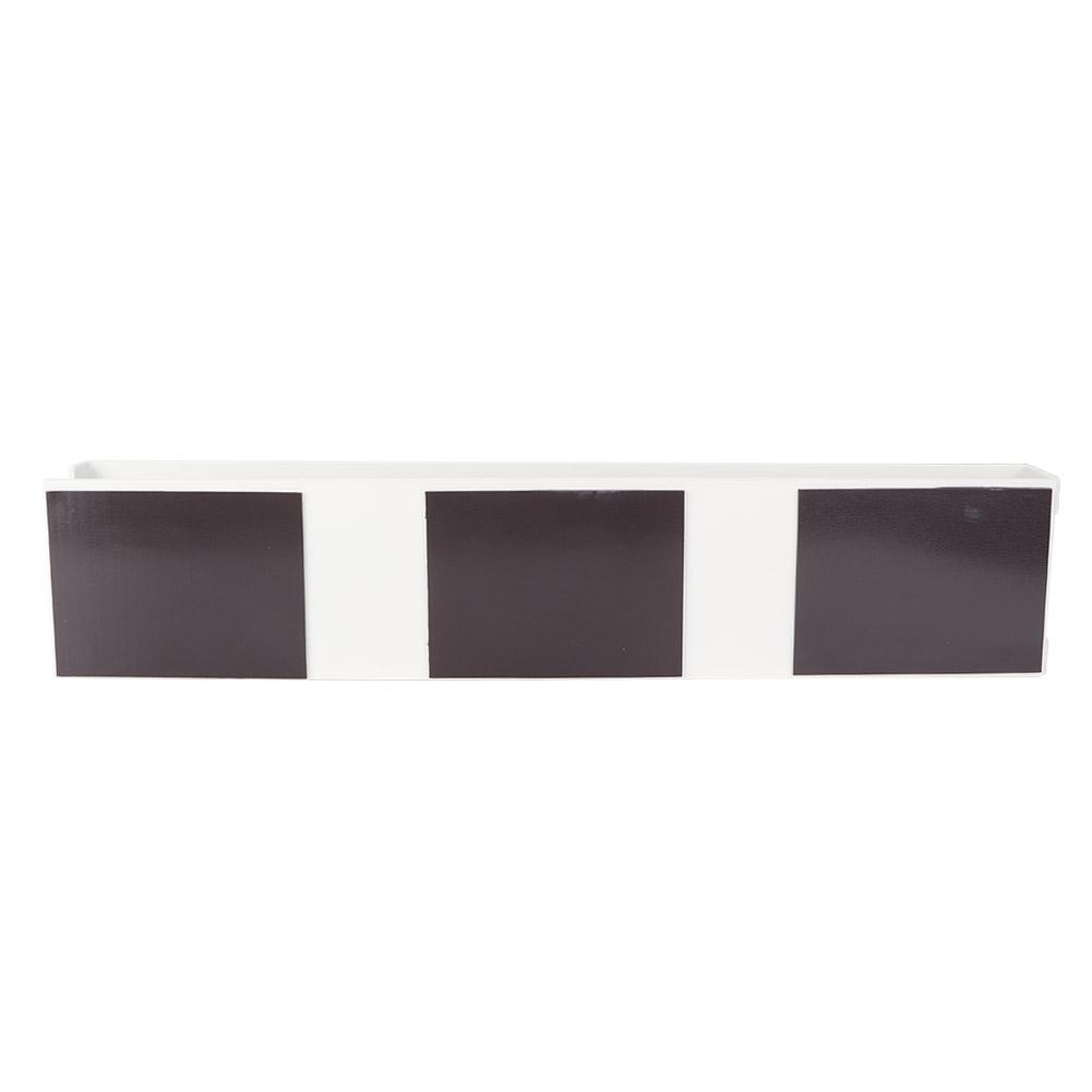 Magnetische Doppel-Badetuchstange Handtuchhalter Ablage für Badezimmer Küche(Weiß)