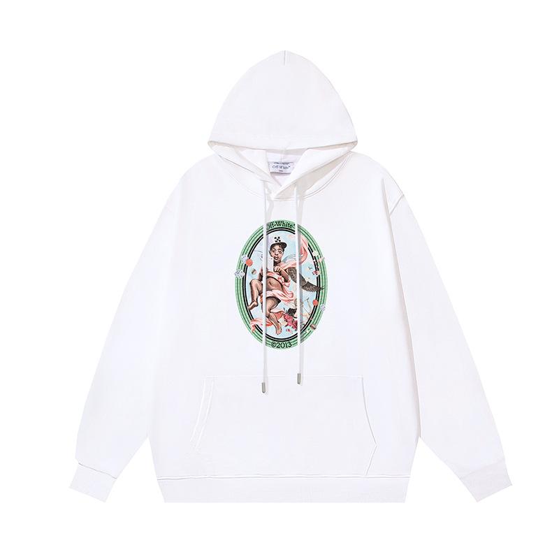 1217 Off-White 2026 Herbst und Winter Neu OW Baby Engel Muster Pullover Druck Herren und Damen Kapuzenpullover