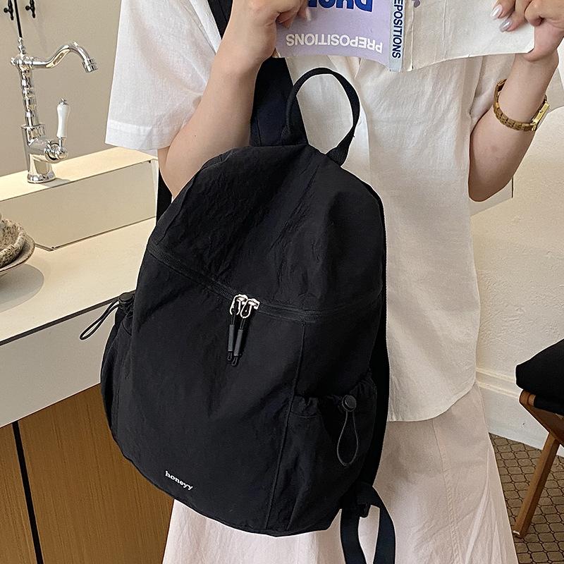 Schoolbag1011 New Simple Style Student Schoolbag Sports Light Schoolbag Women's Short-distance Travel Light Commuter Backpack