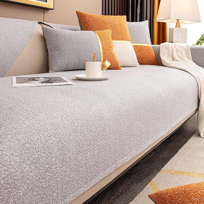 

Легкая диванная подушка в роскошном стиле, современная и простая противоскользящая диванная подушка, универсальный четырехсезонный чехол, защита от кошачьих царапин, утолщенная и дышащая 70*70cm