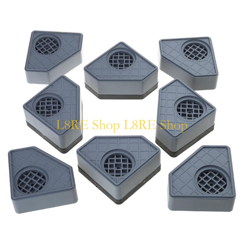 L8RE 4x Furniture Leveling Feet Washing Machine Anti-Vibration Pad for Air Conditioning Refrigerator Desk Heightened Balanced