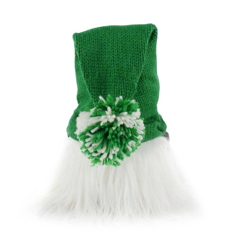 Handgefertigte Plüsch-Gnome mit Tasse, Ornament, Schreibtisch-Zwergenfigur für Heimdekoration und Feiertagsparty-Dekoration
