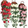 Artificial Rose Wall Hanging Decoration with Greenery for Restaurant or Balcony