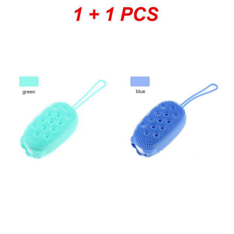 2024 Silikonový tělový masážní kartáč do sprchy Exfoliační masážní houba Koupelová bublinková mycí houba Masážní přístroj Čistič pleti Čisticí podložka Koupelna