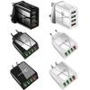 4-Port USB Charger QC3.0 with EU/US/UK Plug, Luminous 9V2A, 5V 30W Fast Charging