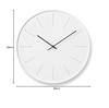 Lemnos Divide Analog Wall Clock, White, NL17-01 WH