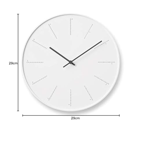 Lemnos Divide Analog Wall Clock, White, NL17-01 WH