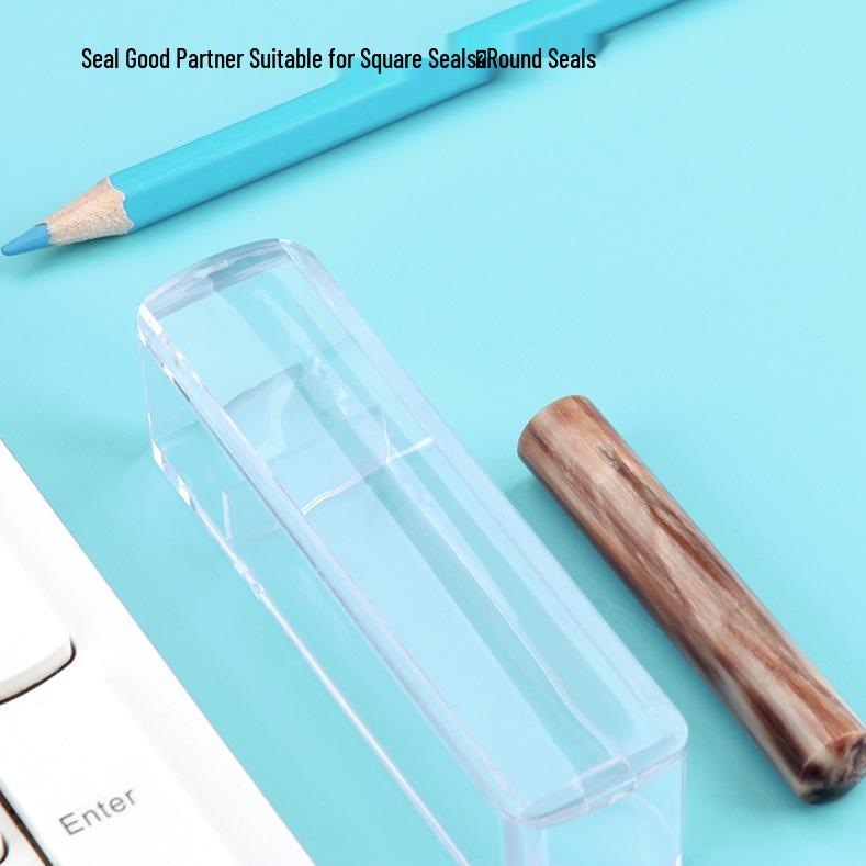 Acrylic Seal Box with Optional Inkpad Storage for Private Seals, Name Stamps & Calligraphy Chops.