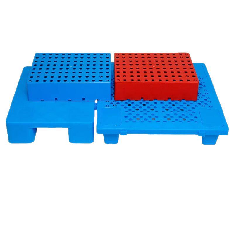 Warehouse Grid Plastic Pallet: Thickened Moisture-Proof Single-Sided Floor Mat for Logistics.