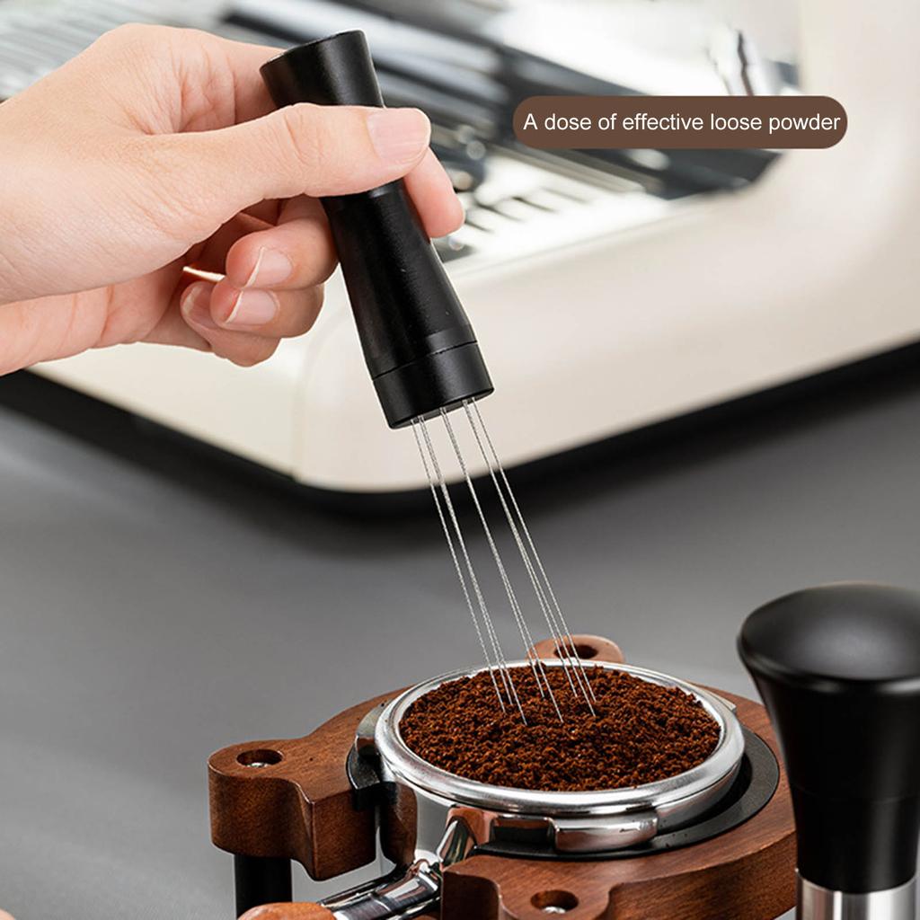 Portable Coffee Distribution Needle Coffee Powder Needle Coffee Distributor Metal Texture Coffee Stirrer for Coffee