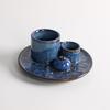 Palo Santo Holder Ceramic Incense Burner Tray Navy Blue Home Decoration for Sage Incense Sticks
