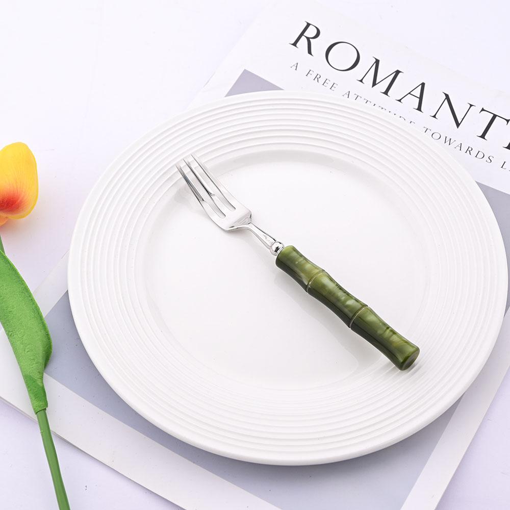 1pc Mirror Stainless Steel Dinnerware Plastic Handle Western Cutlery Butter Knife Fork Spoon Kitchen Party Tableware