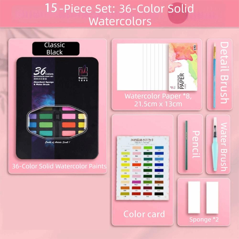 15/16Pcs Solid Pigment Watercolor Paint Set Watercolor Pigment Set  Starter Artists
