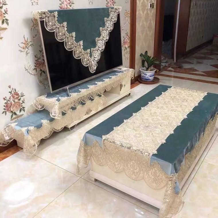 European Light Luxury High-end Tablecloth Rectangular Coffee Table Cover Simple Modern Lace Tablecloth Dining Table Cloth Chair Cover Chair Cushion