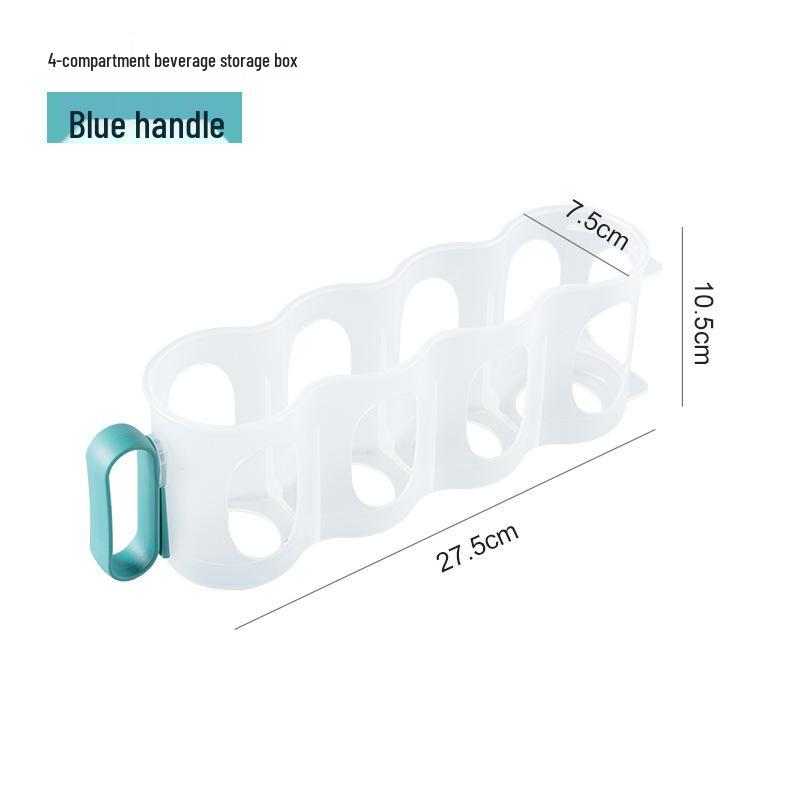 Clear Multi-Grid Portable Refrigerator Can Organizer for Beverages