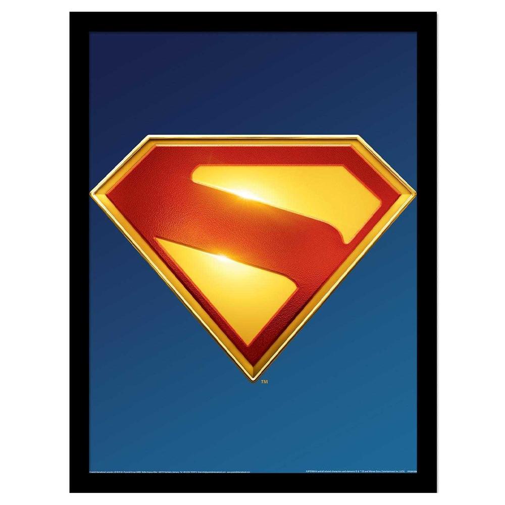Superman Logo Framed Poster