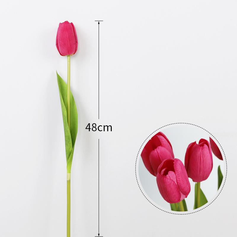 Fake Tulip Flowers Realistic Silk Tulip Decor Artificial Tulip Bouquet Vivid Faux Floral Arrangement For Weddings Outdoor