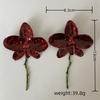 Vintage Metal Wine Red Enamel Drip Glaze Large Fower Earrings for Women Charm Exaggerated Wedding Jewelry Gift