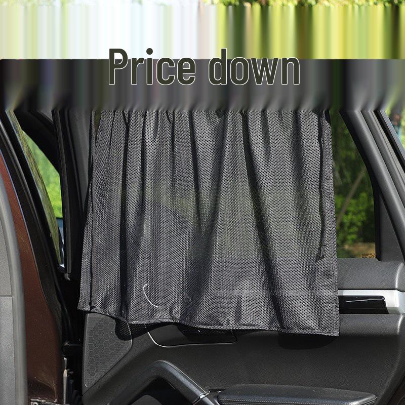 Car Side Window Sunshade Curtains - Summer Mesh with Suction Cup for Heat Insulation and Sun Protection