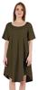 Inkmeso Noční košile pro ženy s krátkým rukávem W Noční košile s kulatým výstřihem Jersey tunika