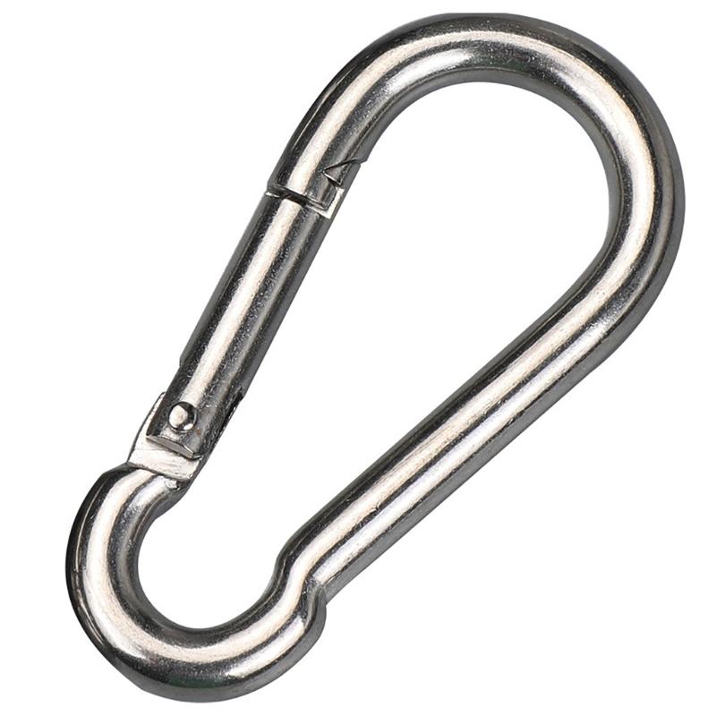 5Pcs Stainsless Steel Spring Snap Hook Carabiner Clip Water Bottle Hook Keychains for Outdoor Camping Fishing Hikings