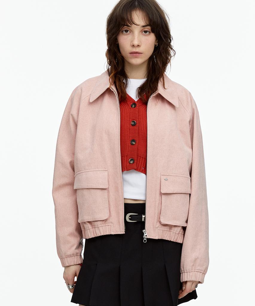 Fallett Pigment Oversized Blouson Salmon