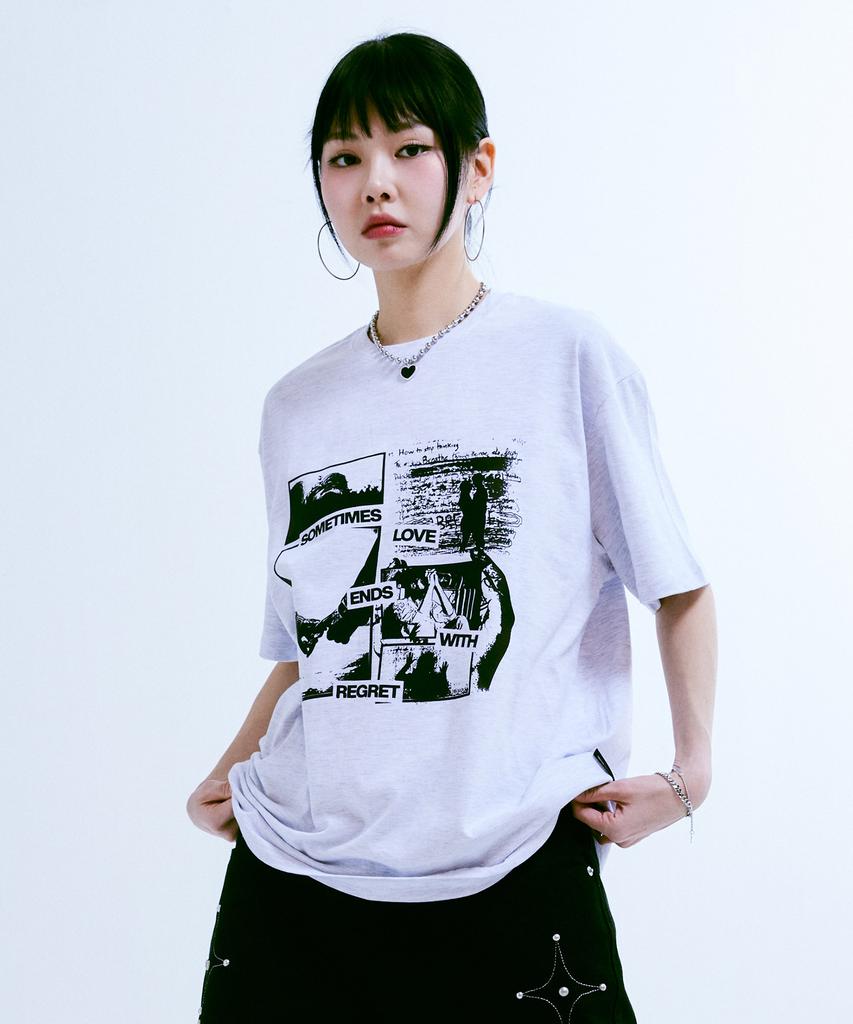 ELIMENO [Set] El Historic Graphic Short Sleeve T-Shirt 2-Piece Set (Type B)