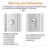 No Key Security Wood Bathroom Toilet Door Lock Furniture Portable Door Lock Aluminum Lock Handle For Home Stainless Steel