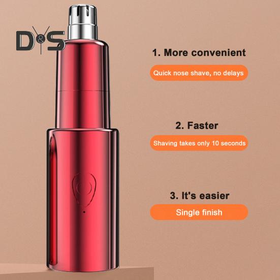 Nose Hair Trimmer Painless Trimming Rounded Blade Head Hair-Cleaning Travel USB Charging Dual Edge Blade Stainless Steel Nose Hair Removal for Men