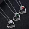 Silvery Color Mother Day Necklace For Women Mother Trendy Heart Shaped MOM Choker Chain Necklaces Charm Party Jewelry Gifts