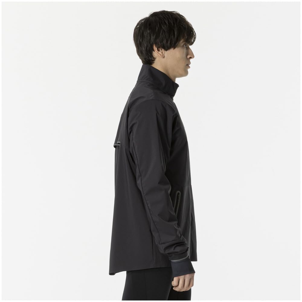 Mizuno Running Wear Thermal Charge Water Reflective Black Jacket, Repellent, Rest, Recovery, Print, J2MEB502, Men's,