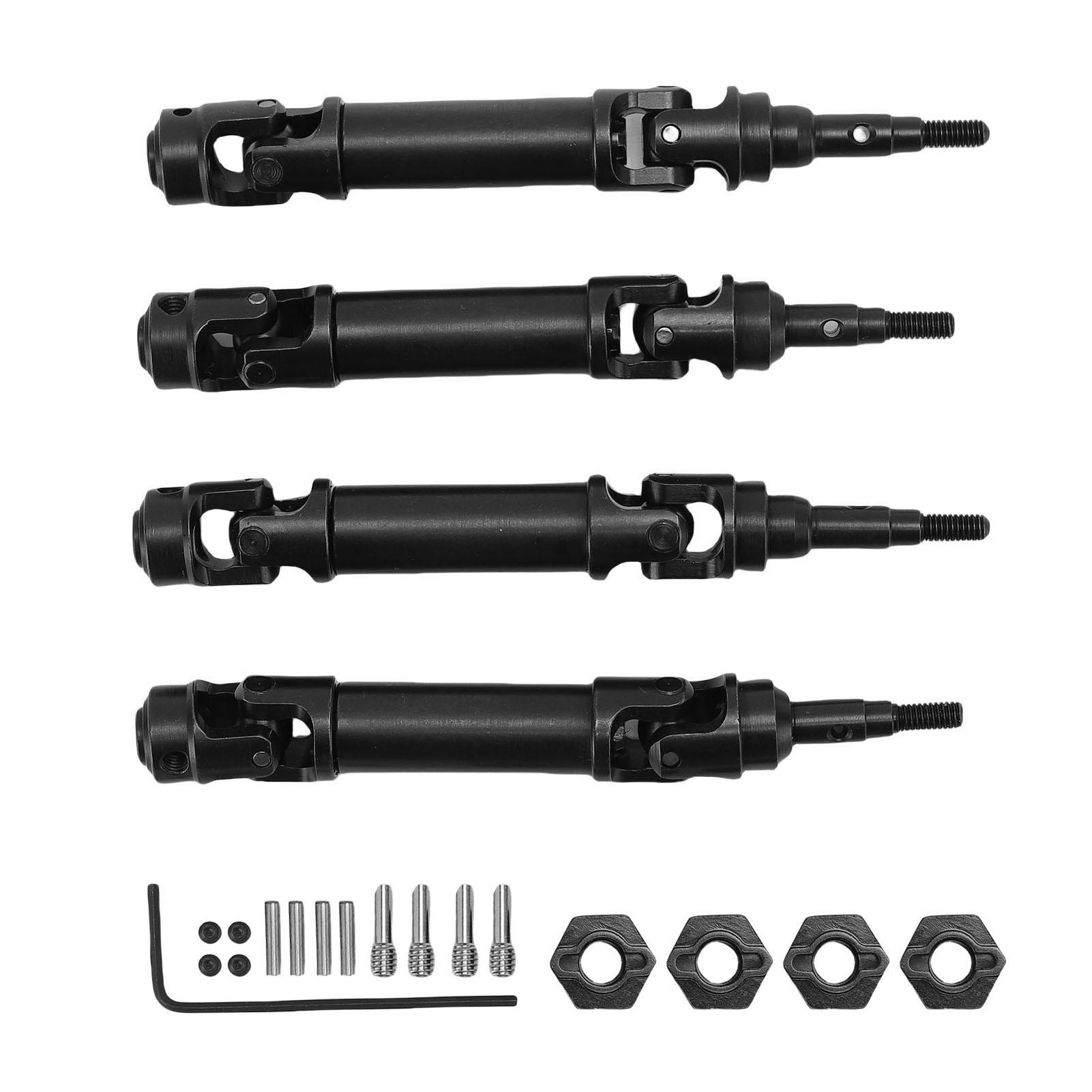 

Front Rear CVD Drive Shafts Set Strong Structure Metal Replacement for Fiesta ST Rally 1/10 4X4 Brus Black