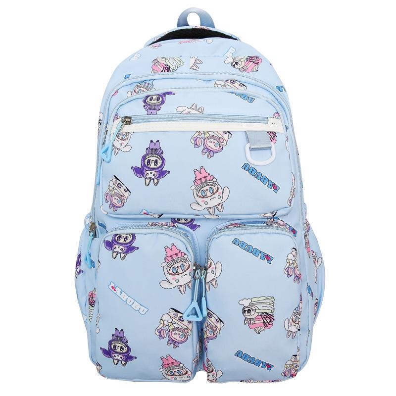 Cartoon Women's Backpack Large Capacity Graffiti Print Student Schoolbag
