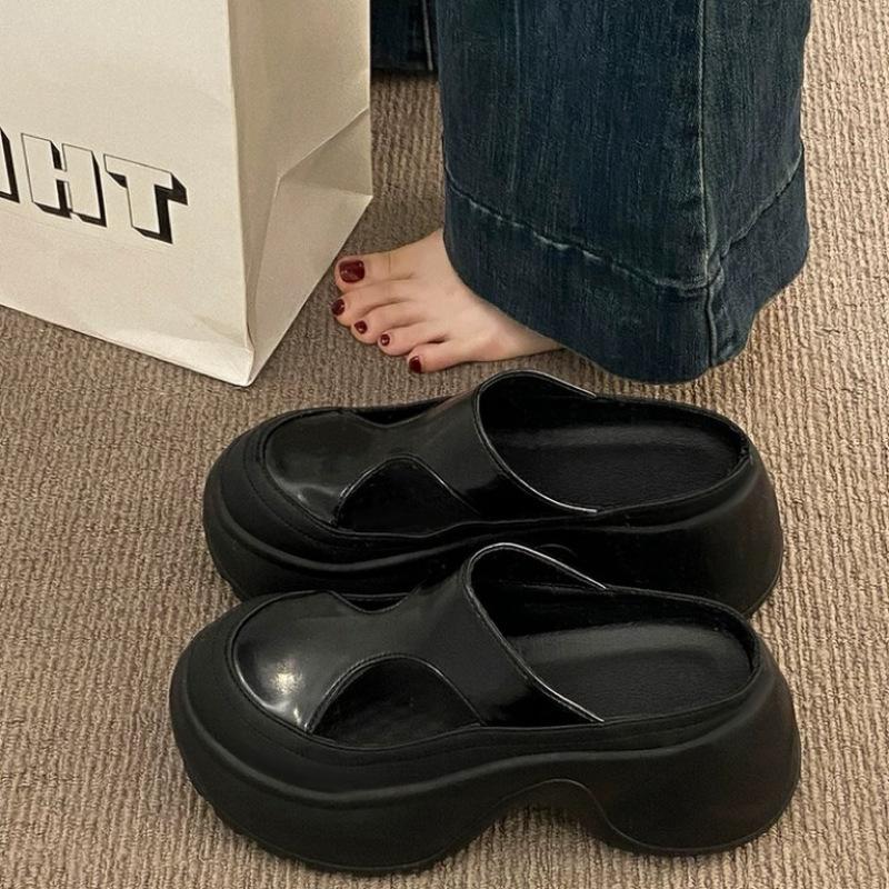 Summer High Thick Bottom Summer Shoe Casual Height Increase Party Modern Versatile Platform Women Sandals Baotou Slippers