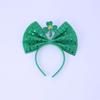 Irish Leprechaun Bowknot Hair Hoop Fashion Statement Karaoke Party Leprechaun for Irish Day Stage Photo Props