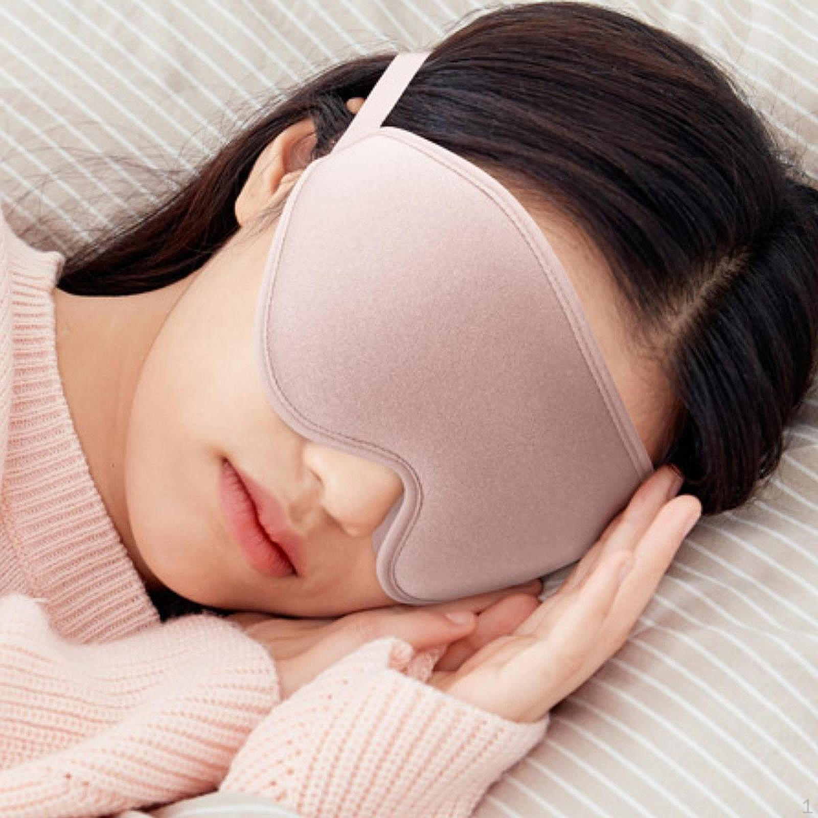 

Маска для сна 3D контурная чашка для сна с регулируемым ремешком мягкая дышащая для глаз розовый