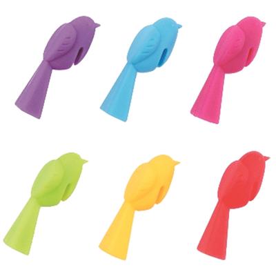 6 Pezzi Silicone Tette di Uccello Segnabicchiere Segnabicchiere Riconoscitore di Bicchieri Distinguibicchieri