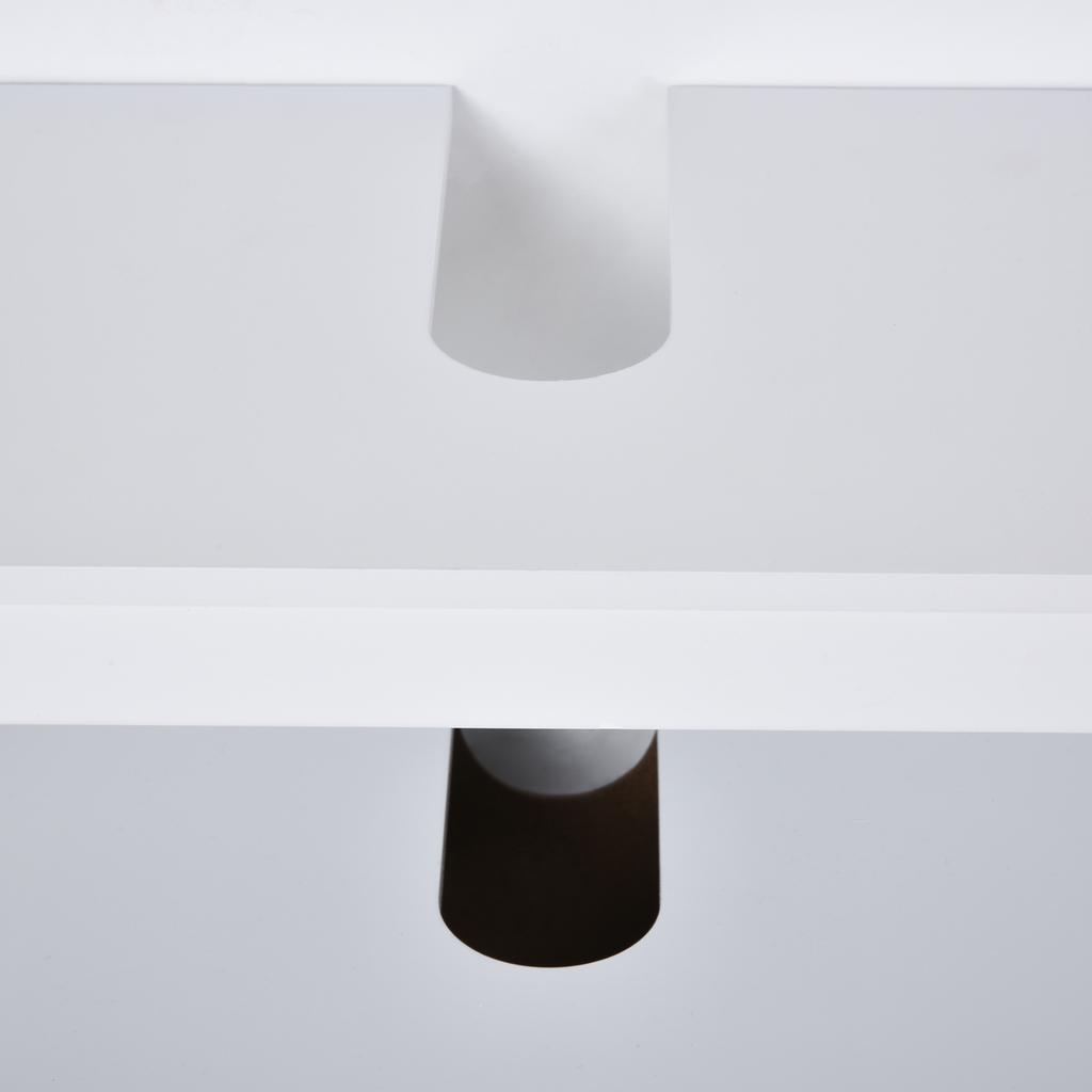 Unterschrank Badezimmerschrank mit Regal 2-türig Aufbewahrung Kippsicherung Feuchtigkeitsbeständig 60x30x60 cm Weiß
