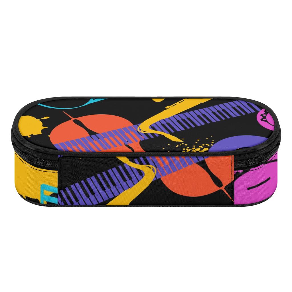 Pencil Pouch Large Capacity Secure Zipper Closure 300D Polyester with Main Compartment Mesh Pocket and Pen Slots for Boys Girls